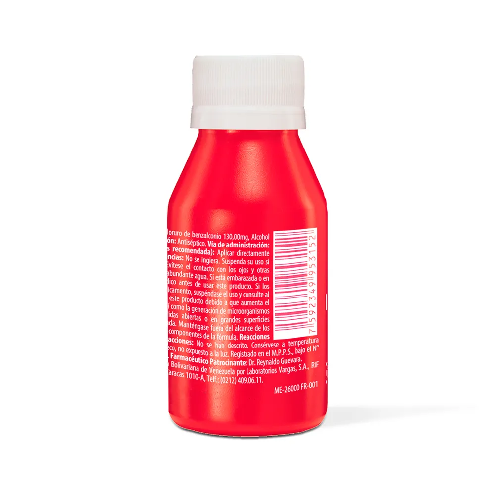 MERTHIOLATE® 0,13% TINTURA ROJA Cloruro de Benzalconio - Image 2