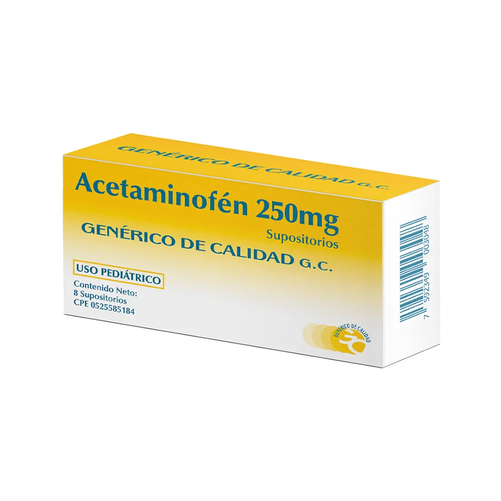 ACETAMINOFÉN 250mg SUPOSITORIOS “USO PEDIÁTRICO” - Image 2