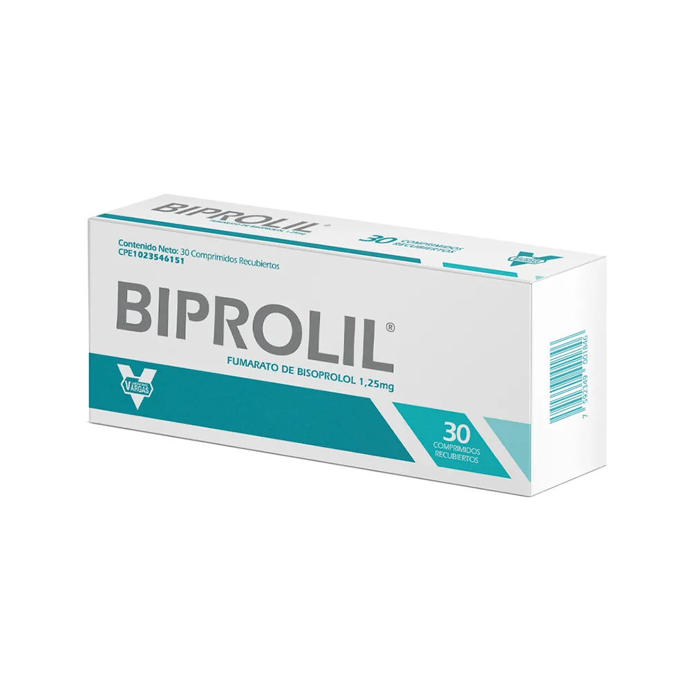 BIPROLIL® 1,25mg COMPRIMIDOS RECUBIERTOS Fumarato de Bisoprolol - Image 2