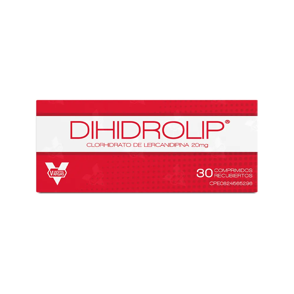 DIHIDROLIP® 20mg COMPRIMIDOS RECUBIERTOS Clorhidrato de Lercanidipina - Image 2