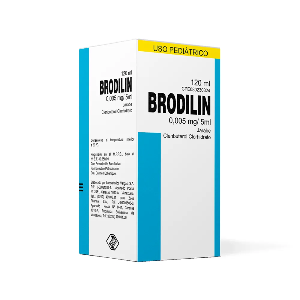 BRODILIN 0,005mg/ 5mL SOLUCIÓN ORAL EN GOTAS Clorhidrato de Clenbutero