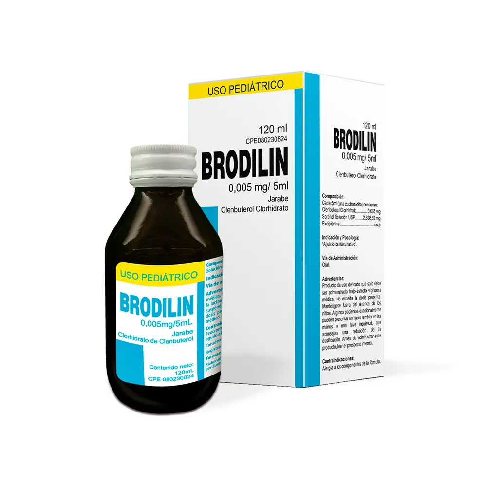 BRODILIN 0,005mg/ 5mL SOLUCIÓN ORAL EN GOTAS Clorhidrato de Clenbutero - Image 3