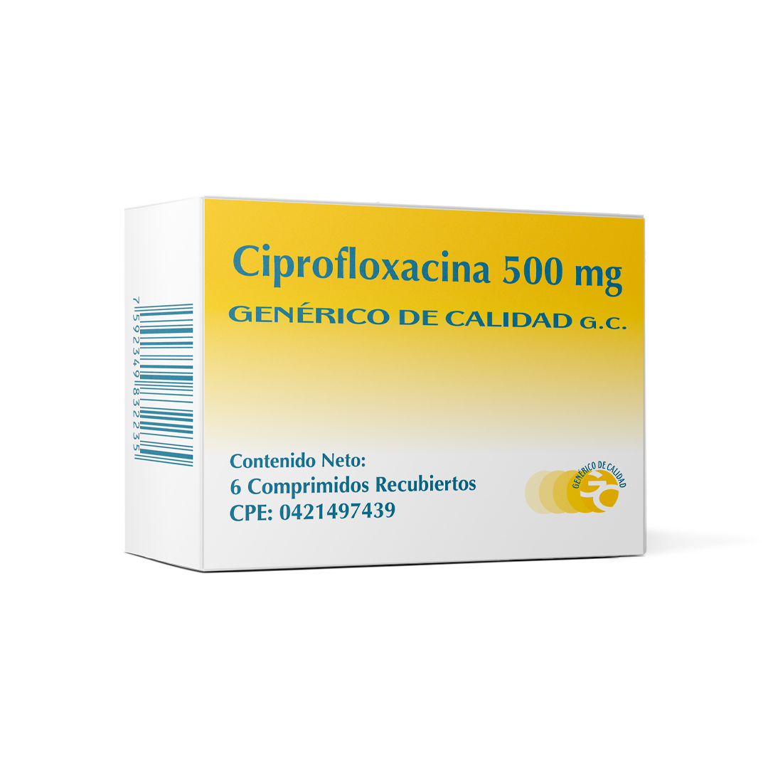 CIPROFLOXACINA 500 MG x 6 COMPRIMIDOS REC.