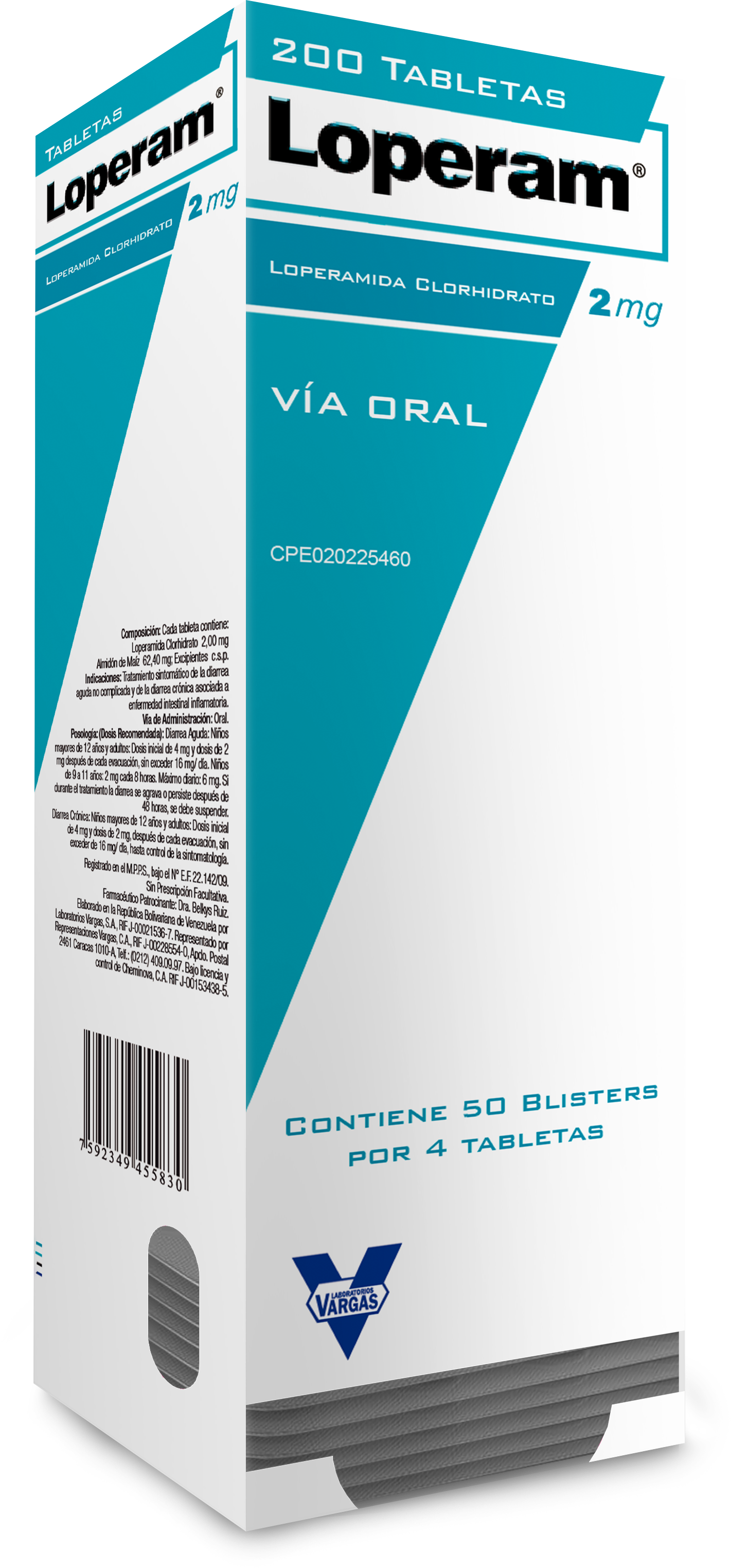 LOPERAM 2mg TABLETAS (50X4) DISPENSADOR